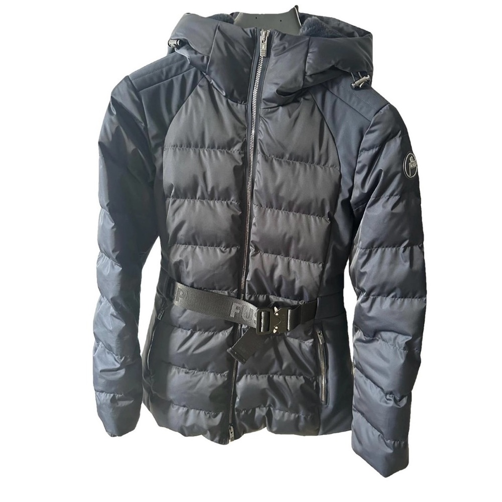 Fusalp Navy Puffer Jacket with Belt